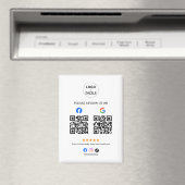 Aimant Avis social professionnel avec code Qr (In Situ (Lave-vaisselle))