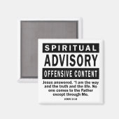 Aimant Avis spirituel John 14:6 Citations chrétiennes (Recto/Verso)