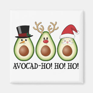 Aimant Avocado de Noël Frosty, Rudolph et Père Noël