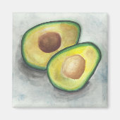 Aimant Avocado en aquarelle (Devant)