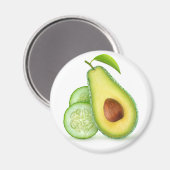 Aimant Avocado et concombre (Recto/Verso)