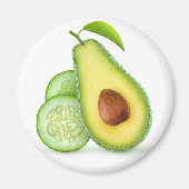 Aimant Avocado et concombre (Devant)