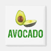 Aimant Avocado, j'adore l'avocat (Devant)