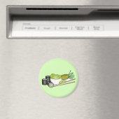 Aimant Avocado Rolls Wasabi Sushi Dîner Japonais (In Situ (Lave-vaisselle))