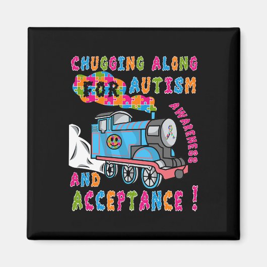 Aimant Avocat Acceptation Train Puzzle Cool Autisme Aware (Devant)