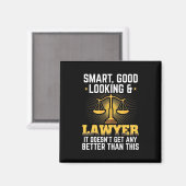 Aimant Avocat intelligent et bon (Recto/Verso)