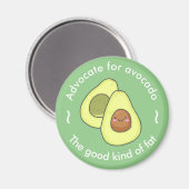 Aimant Avocat mignon pour Avocado Good Fat (Recto/Verso)