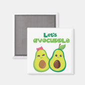 Aimant Avocuddle Avocado Cute Love Couplet (Recto/Verso)