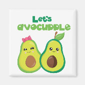 Aimant Avocuddle Avocado Cute Love Couplet (Devant)