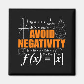 Aimant Avoid Negativity Funny Math Mathematician Teacher  (Devant)