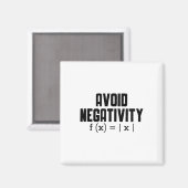 Aimant Avoid Negativity Funny Teacher Math Equation Quote (Recto/Verso)