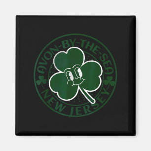 Aimant Avon-by-the-sea New Jersey Irish Shamrock Nj Rétro