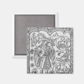 Aimant Avril, fleurs, baies (Recto/Verso)