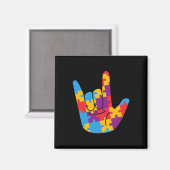 Aimant Avril Sensibilisation sur l'autisme nationale Mois (Recto/Verso)