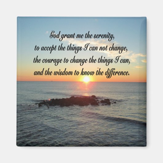 Aimant AWE Inspiring Serenity Prayer (Devant)