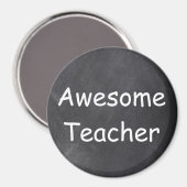 Aimant Awesome enseignant Chalkboard Design Idée cadeau (Recto/Verso)