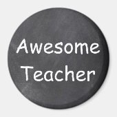 Aimant Awesome enseignant Chalkboard Design Idée cadeau (Devant)