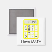 Aimant Awesome I love Math Calculateur (Recto/Verso)