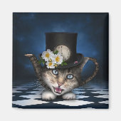 Aimant Awesome Mad Hatter Teapot Chat Conception Whimsica (Devant)