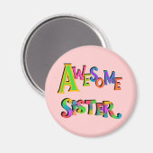 Aimant Awesome Soeur T-shirts et cadeaux (Recto/Verso)