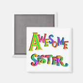 Aimant Awesome Soeur T-shirts et cadeaux (Recto/Verso)
