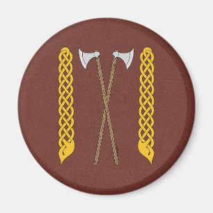 Aimant Axes danois/viking traversés par une plaque