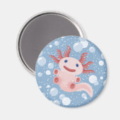 Aimant Axolotl et les bulles Bold Vector Design (Recto/Verso)