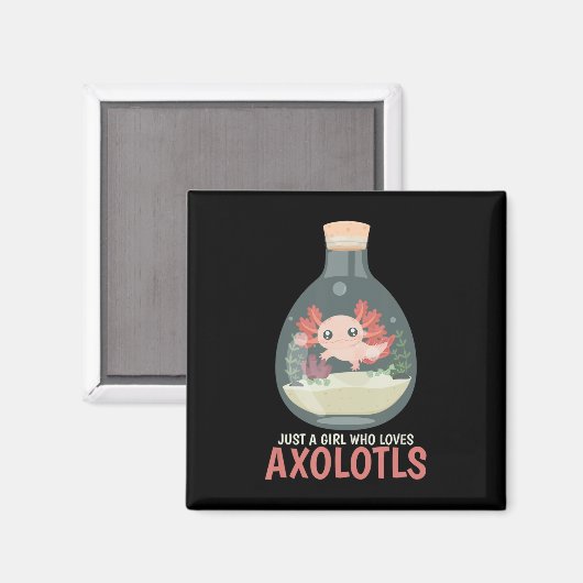 Aimant Axolotl Fish Tank Axolotl Questions mignon Anime K (Recto/Verso)