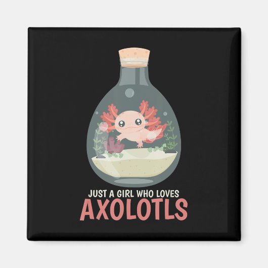 Aimant Axolotl Fish Tank Axolotl Questions mignon Anime K (Devant)