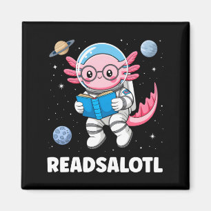 Aimant Axolotl livres lisalotl lecture bookworm garçons