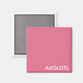 Aimant Axolotl pink color name (Recto/Verso)