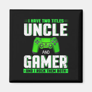 Aimant Ayez Deux Titres Oncle Et Gamer Happy Fête des pèr