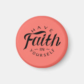 Aimant Ayez foi en vous-même corail (Devant)