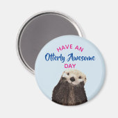 Aimant Ayez une journée absolument géniale mignonne Otter (Recto/Verso)