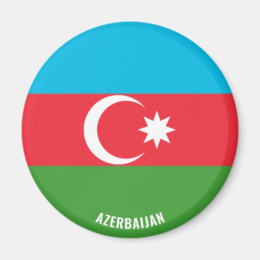 Aimant Azerbaïdjan Drapeau charmant patriotique (Devant)