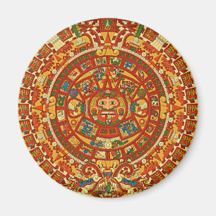 Aimant Aztec Calendar Stone ou Sun Stone du Mexique.