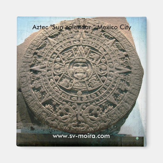 Aimant Aztec "Calendrier du soleil", Mexico (Devant)