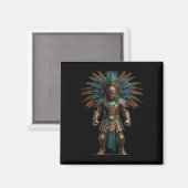 Aimant Aztec Guerrier Mexicain Pride de boxe (Recto/Verso)
