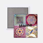Aimant Azulejos Carreaux géométriques avec torsion CG (Recto/Verso)