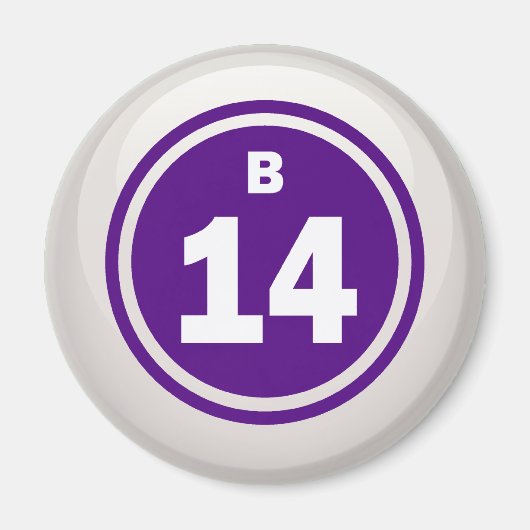 AIMANT B-14- BALLE BINGO (Devant)