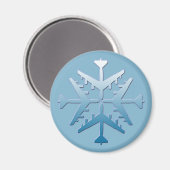 Aimant B-52 Flocon de neige (Recto/Verso)