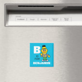 Aimant B est pour Bert | Ajouter Votre Nom (In Situ (Lave-vaisselle))