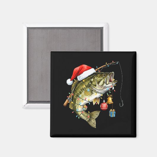 Aimant B Fish Festive Lights Christmas Funny Fishing Long (Recto/Verso)