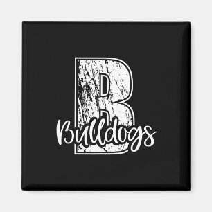 Aimant B Pour Bulldogs School Sports Ventilateur Team Spi