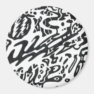 Aimant B&W "Midnight" Abstrait