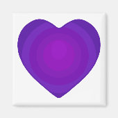 Aimant B&W Purple Hearts Beating (Devant)