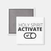 Aimant B/W Saint-Esprit Activer l'icône Gospel Graphique  (Recto/Verso)