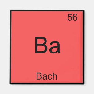 Aimant Ba - Bach Drôle Symbole d'élément de Chimie T-Shir