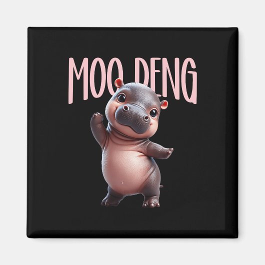 Aimant Ba Moo-deng Mignonne (Devant)