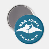 Aimant Baa Atoll Plongée Sous-Marine (Recto/Verso)